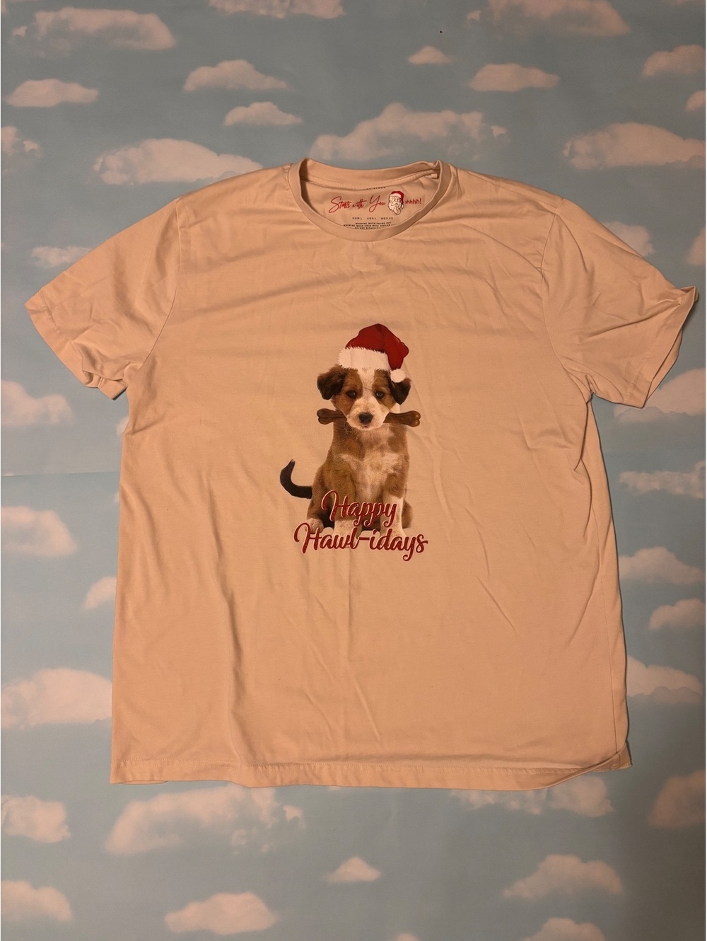 Holiday Dog Graphic T-Shirt Size XL